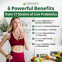 Vista 2 de Probióticos vivos de apoyo intestinal para mujeres y hombres, 60 cápsulas blandas vegetales-LB17 Suplemento probiótico diario para adultos