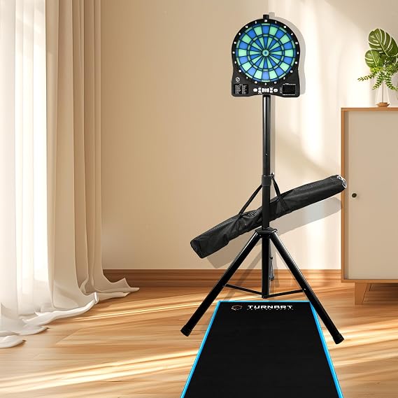 Turnart Dartboard Stand,Professional Dart Board Holder, 4KG Duty Portable Dartboard Stands for Adults, Dart Board Accessories Adjustable Height from 106 cm to 200 cm