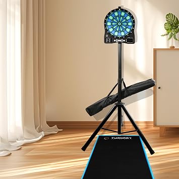 Turnart Dartboard Stand,Professional Dart Board Holder, 4KG Duty Portable Dartboard Stands for Adults, Dart Board Accessories Adjustable Height from 106 cm to 200 cm