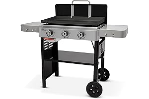 Weber 28" Gas Griddle, 3 Burner, Black