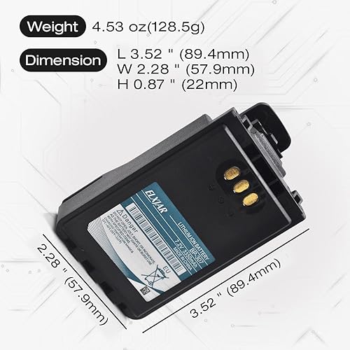 Miniatura 3 de ROWSHEP Paquete de 2 baterías de iones de litio 7.4V 3300mAh BP-307 para Icom ID-51E IP-503H IP-100H IP-501H ID-52E IC-705 ID-31E (paquete de 2)