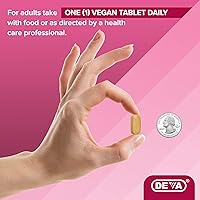 Vista 5 de Deva Vegan Vitamins Suplemento para el cabello y la piel con 500 mcg de biotina - 90 tabletas, 1 paquete