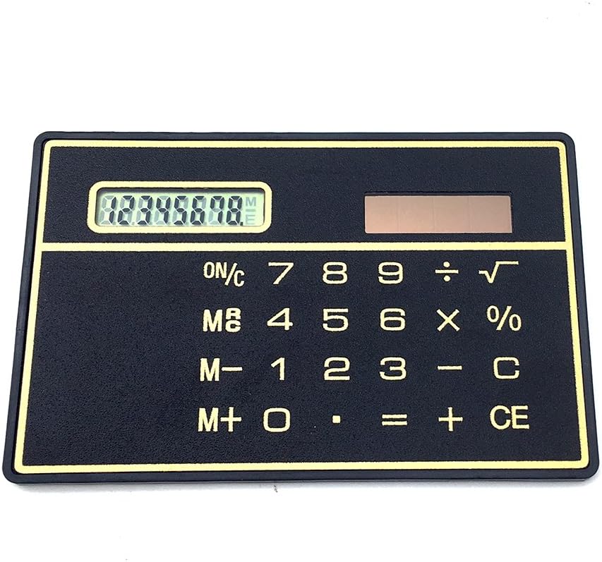 8 Digits Mini Solar Power Credit Card Size Pocket Calculator for School/Office/Travel