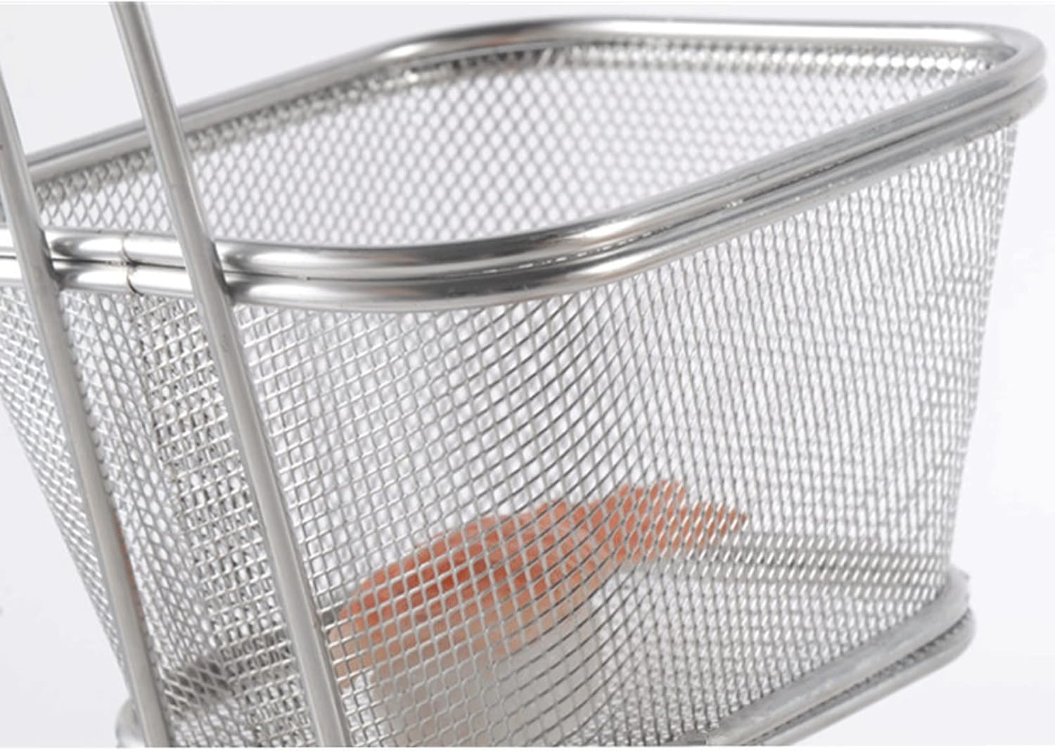 French Fry Chips Baskets Frying Basket Stainless Steel Frying Net French Fries Frying Basket Strainer Filter Spoon Snack Frying Frame Restaurant Household Frying Basket Kitchen Cooking Tools (Color :