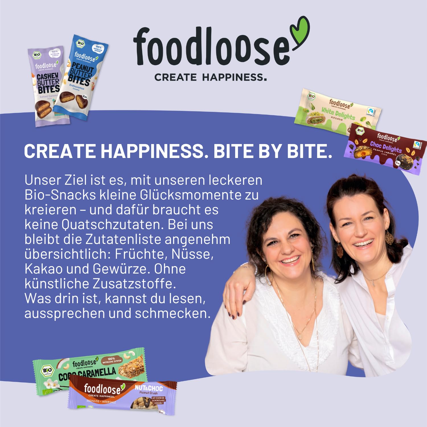 foodloose Oat Treats Bundle | Bio-Haferriegel White Pistachio & Matcha und Choc Chip Hazelnut | Vegan, glutenfrei & ohne raffinierten Zucker | Vorteilspack mit 30 Snacks à 40g