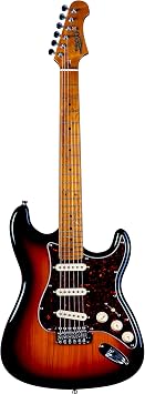 JS300 SB Strat Guitar, solid basswood body, 22 frets roasted maple neck, ceramic pickups, traditional tremolo