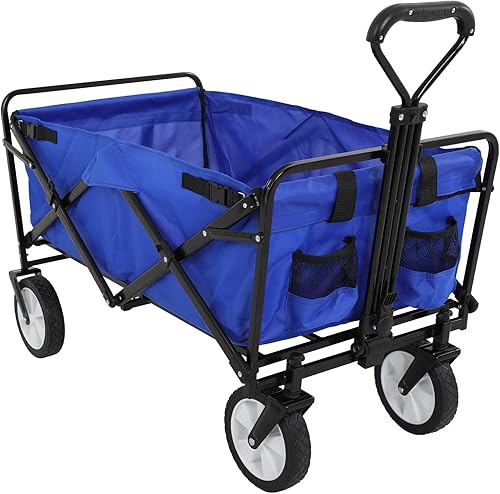 Miniatura 3 de Wagon - Carrito plegable con ruedas, carrito de jardín para la playa, comestibles, ruedas todo terreno para ir al parque comercial, picnic, viaje a