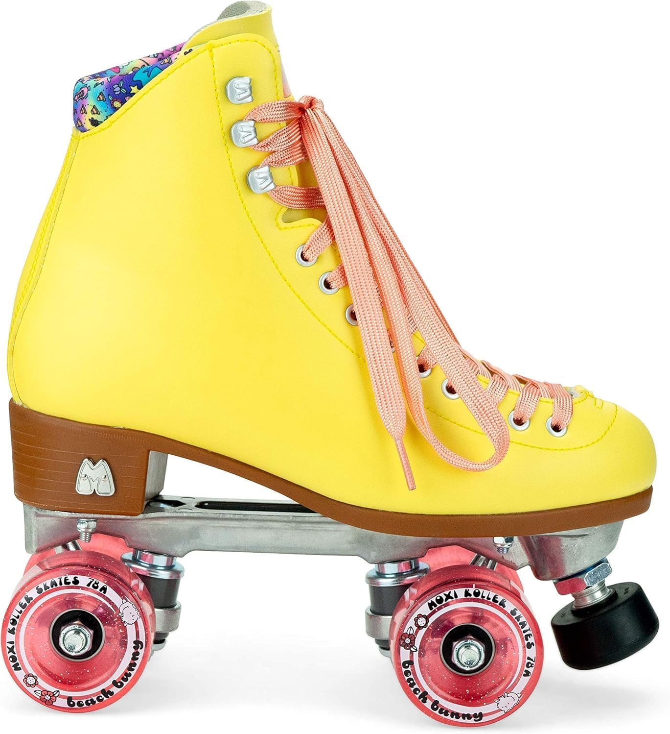 L'Estel Skates - Moxi Skates - Beach Bunny Set - Fashion Roller Skates for Women - Lemon - Size 7