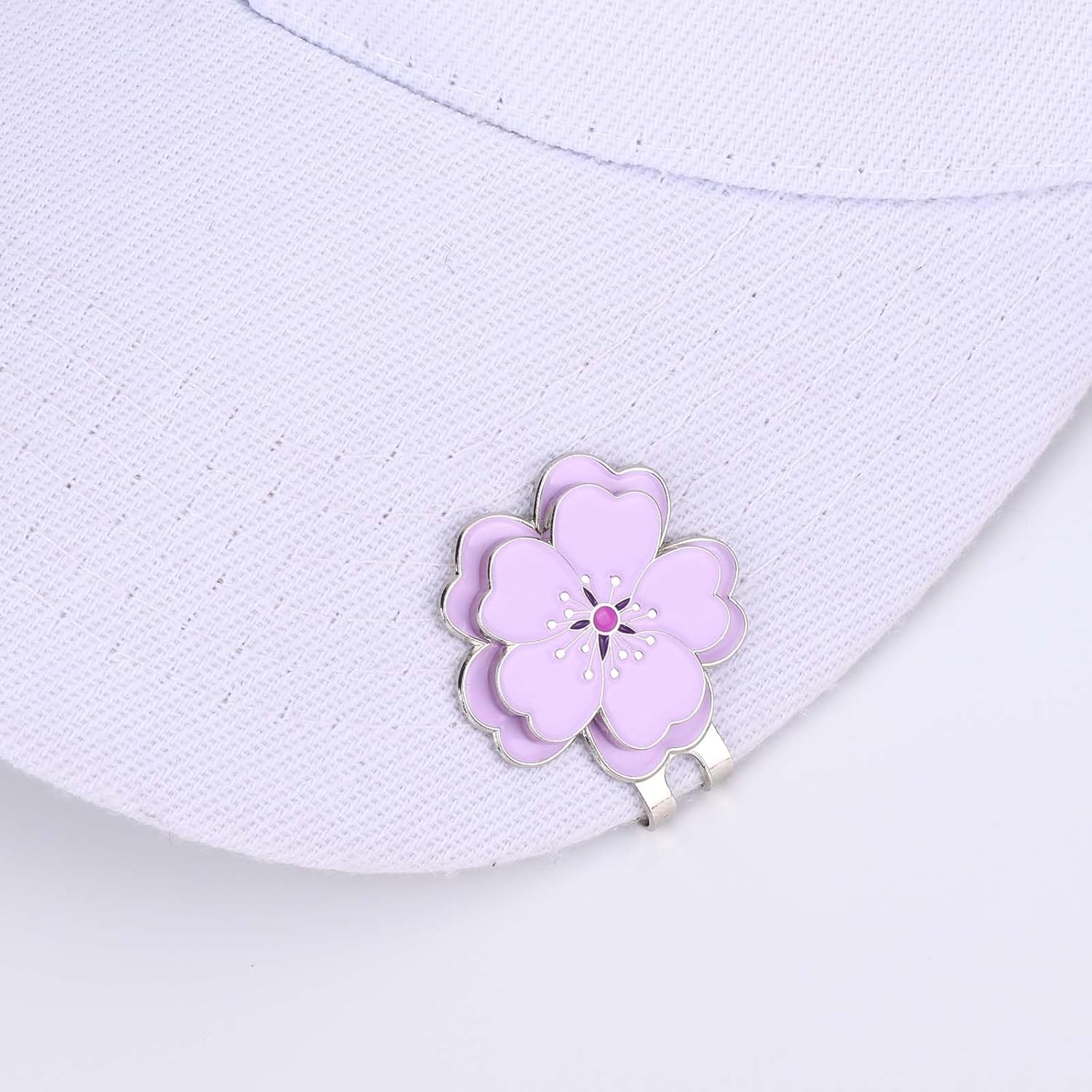 5pcs Magnetic Golf Ball Marker Hat Clip, Flower Shape Strong Magnet Ball Marker Clips Golf Decoration Accessories for Women Men Golfers Gloves Bag Cap (5 Colors) - Image 5