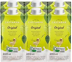6 Caixas de 200ml de Leite Vegetal, A Tal da Castanha
