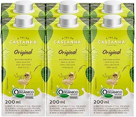 6 Caixas de 200ml de Leite Vegetal, A Tal da Castanha