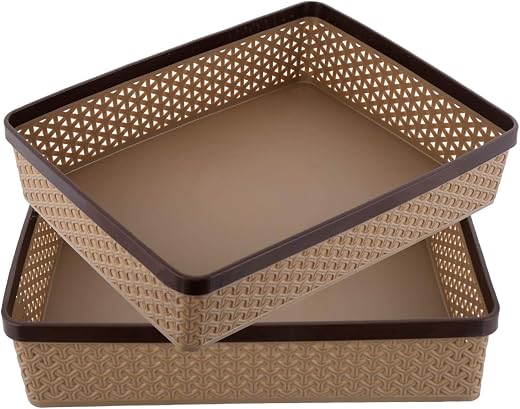 Kuber Industries Stationary Office Tray|Solid Plastic Material|File, Document, Paper Organizer|/Papers/Letters/folders Hol...