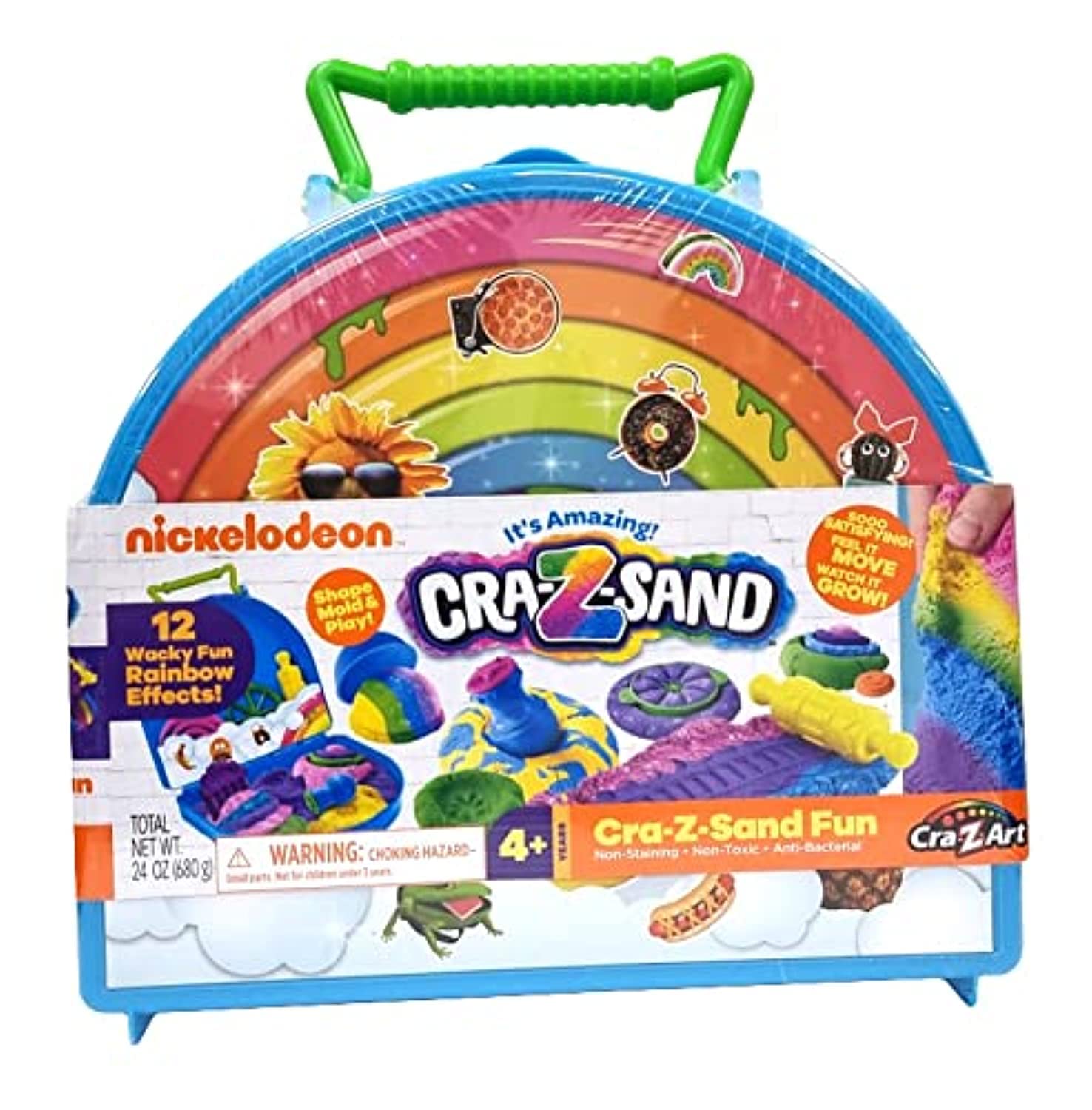 Nickelodeon Cra-Z-Sand Fun with case, 12 Wacky Fun Rainbow Effects