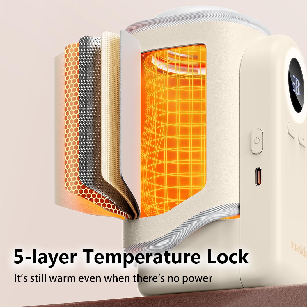 Chauffe-biberon portable pour un chauffage rapide et une conservation du lait chaud à température constante, compact et léger (blanc)
