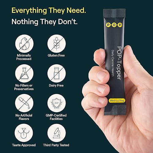 Miniatura 7 de POP-Topper - Comida para perros  Polvo multivitamínico para perros de 35 libras en adelante  Deliciosa base de caldo de huesos con 6 superalimentos