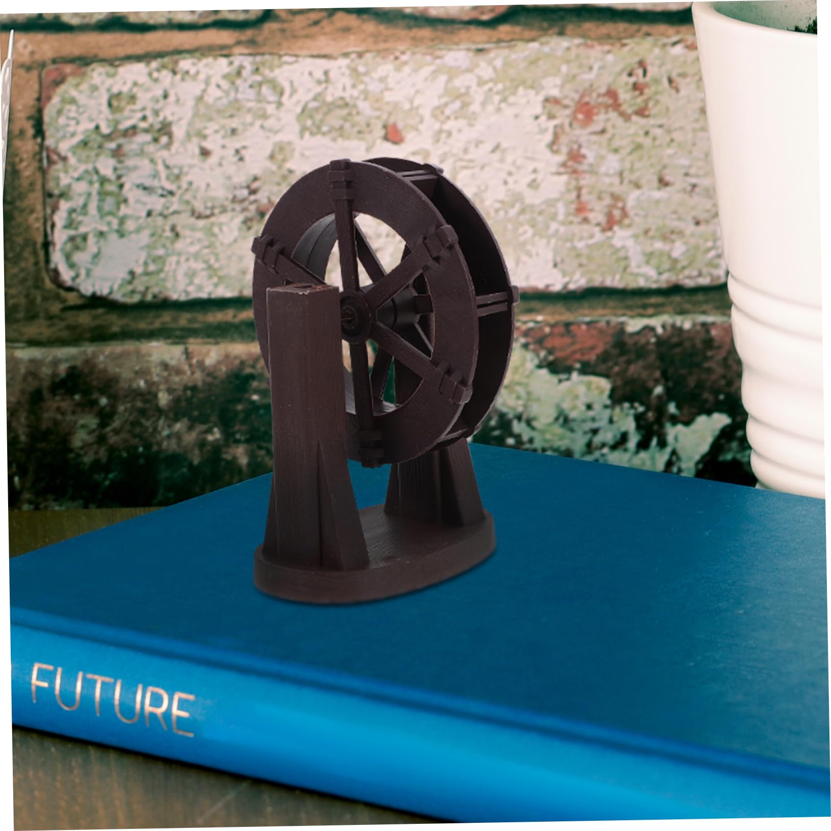 FUNOMOCYA DIY Scene Layout Wheel Waterfall Wheel Fountain Fountain Decorative for Garden