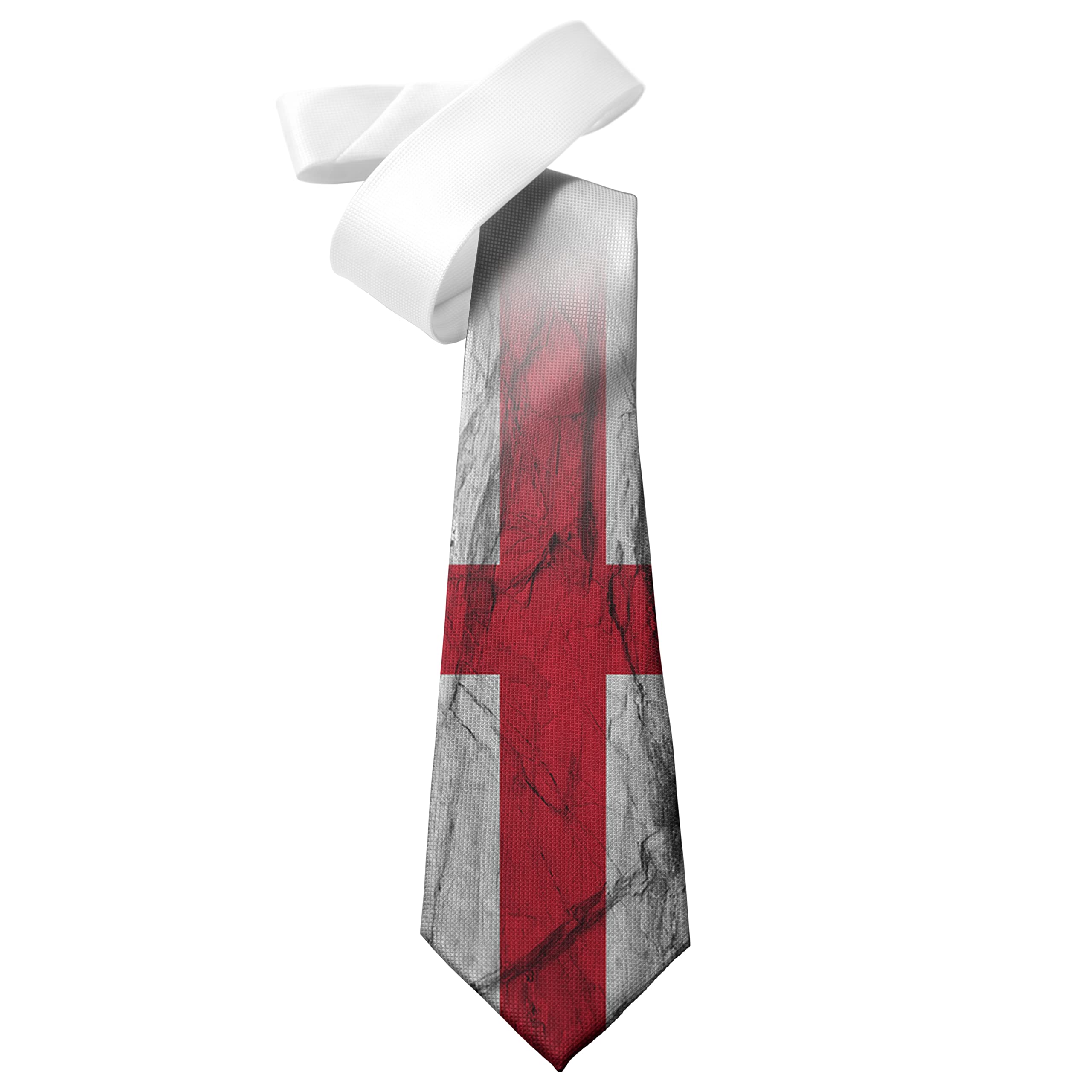 Shopquality4u Men's Cliff Face England Flag Design Printed Neck Tie - Polyester - Great Gift - Half Tie Print