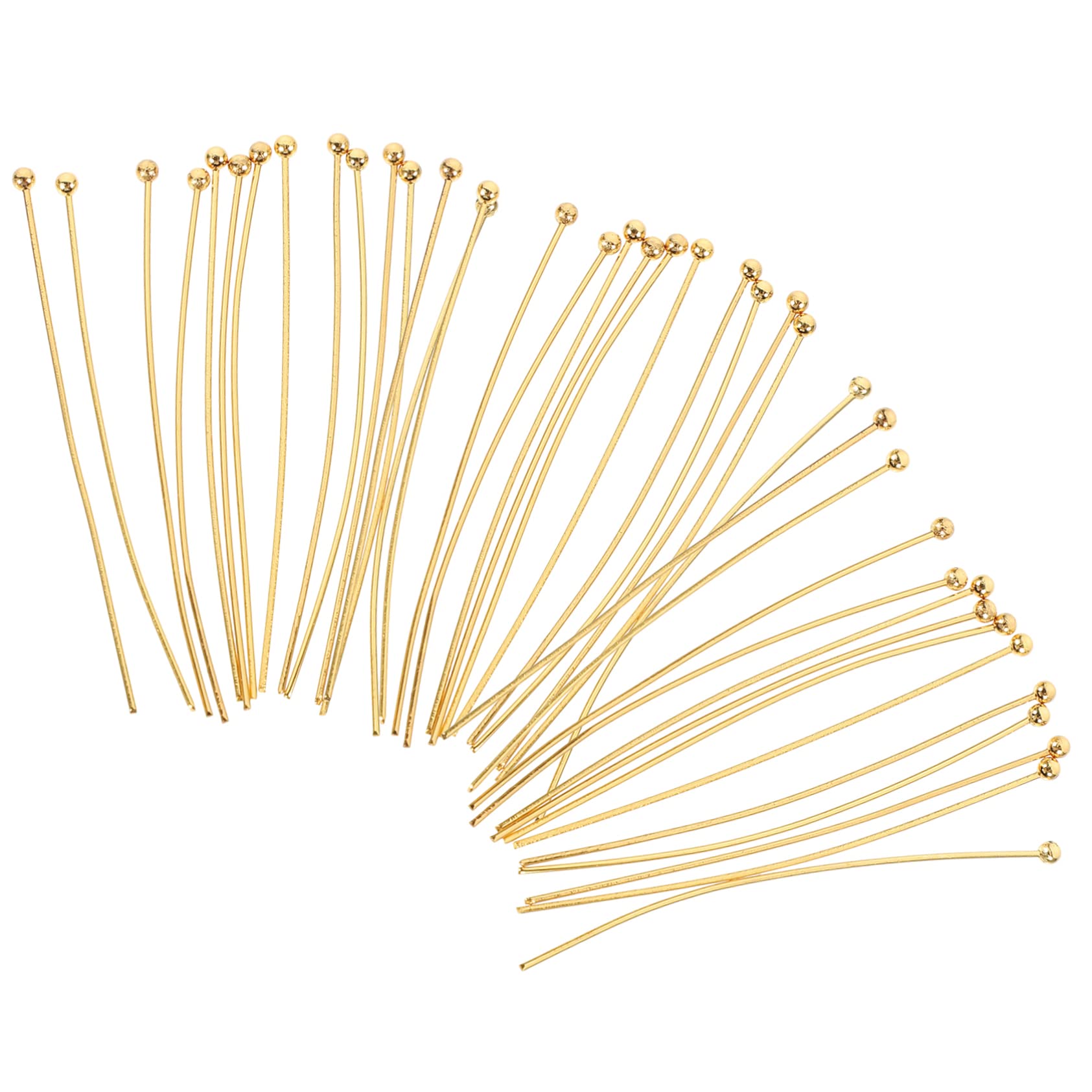ERINGOGO Create Stunning Jewelry 50pcs Gold Ball Head Earring Pins for DIY Necklaces Bracelets