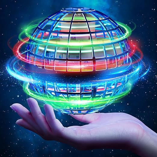 Flying Orb Ball Toys 2024, Soaring Hover Boomerang Spinner Hand Controlled Mini Drone Cosmic Globe Spinning Kids Adults Outdoor Fly Toy Birthday Gift Cool for Boys Girls 6 7 8 9 10 11 12 Year(Blue)