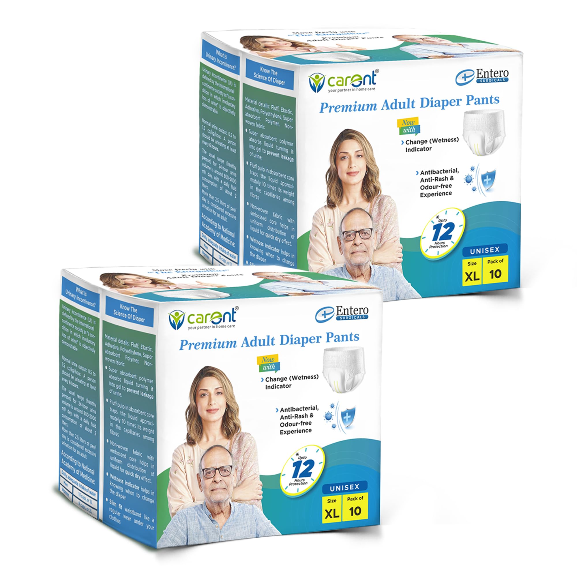 Carent Premium Adult Diaper Pants | Anti Bacterial & Rash Free Unisex Diaper with Wetness Indicator & Odour Control | 12 hr. Leakage-Protection Adult Diaper Extra Large Size, 10 Pcs Each, Pack of 2-picture-17