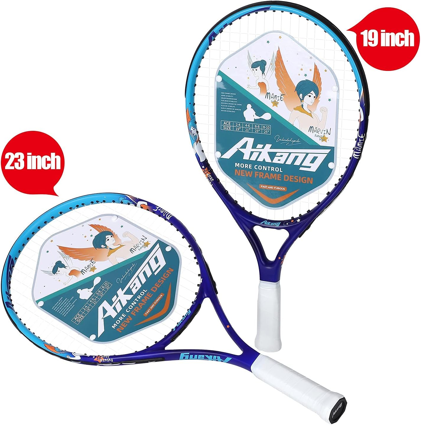 19″ 23″ Kids Junior Tennis Racquet for Kids Toddlers Starter Racket