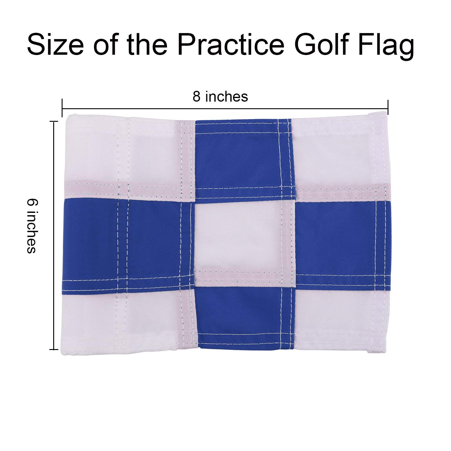 diliclever Golf Flag,Practice Green Golf Flags,400D Nylon Golf Putting Green Flag,Indoor Outdoor Backyard Golf Pin Flags,6 x 8 (Blue-White)