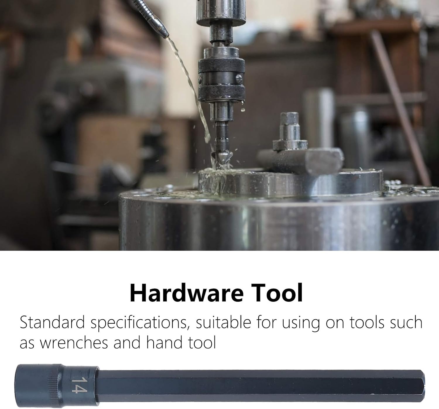 Hex Screwdriver Bit Socket Durable S2 Alloy Steel Hex Socket Screwdriver Bit for Wrenches Hand Tools 1/2in 200mm