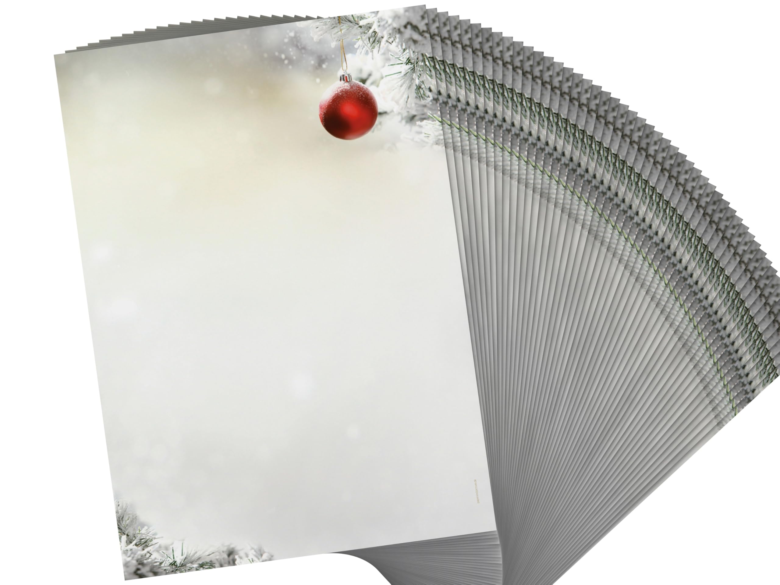 Weihnachtsbriefpapier mit Umschlag 1000-tlg. | Stille Nacht | 500 Blatt Briefpapier A4 + 500 Kuverts MIT FENSTER DIN LANG | Briefpapier Set
