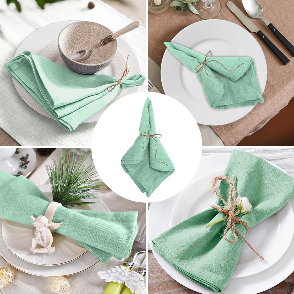 Tovaglioli In Lino E Cotone - Set Di 6, 40x40 Cm, Lavabili, Eleganti, RANJIMA