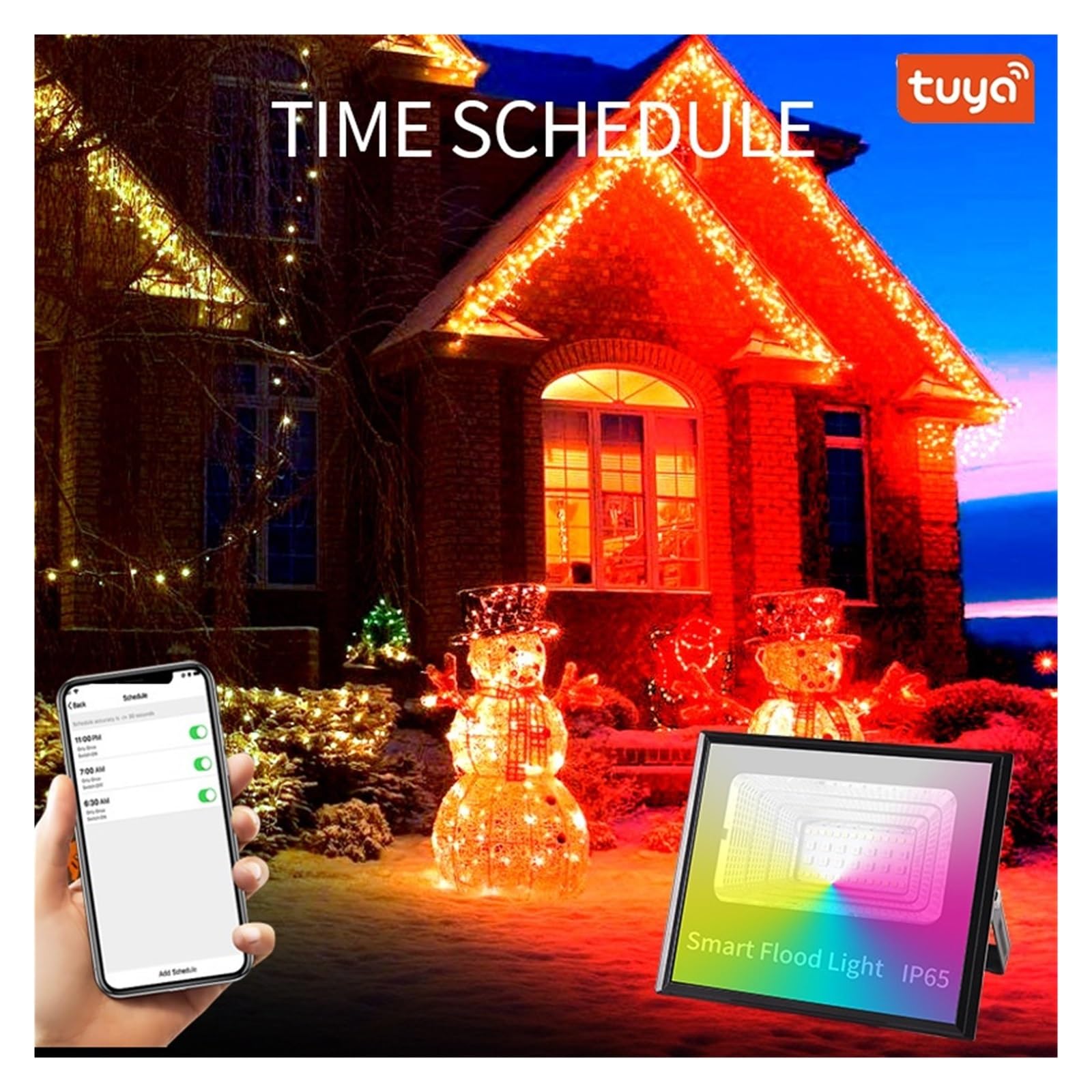 Proiettore Intelligente RGB 30W Riflettore LED Tuya Smart Home Wifi Smart Life Faretto Esterno AC85-265V Illuminazione Fredda Calda Impermeabile