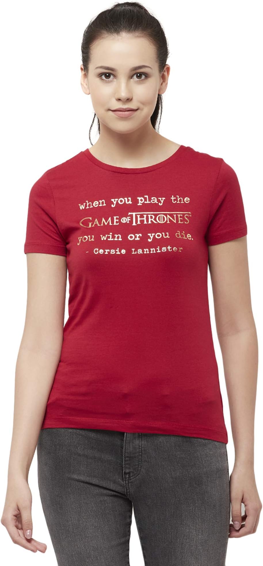 Regular fit Women Tshirt