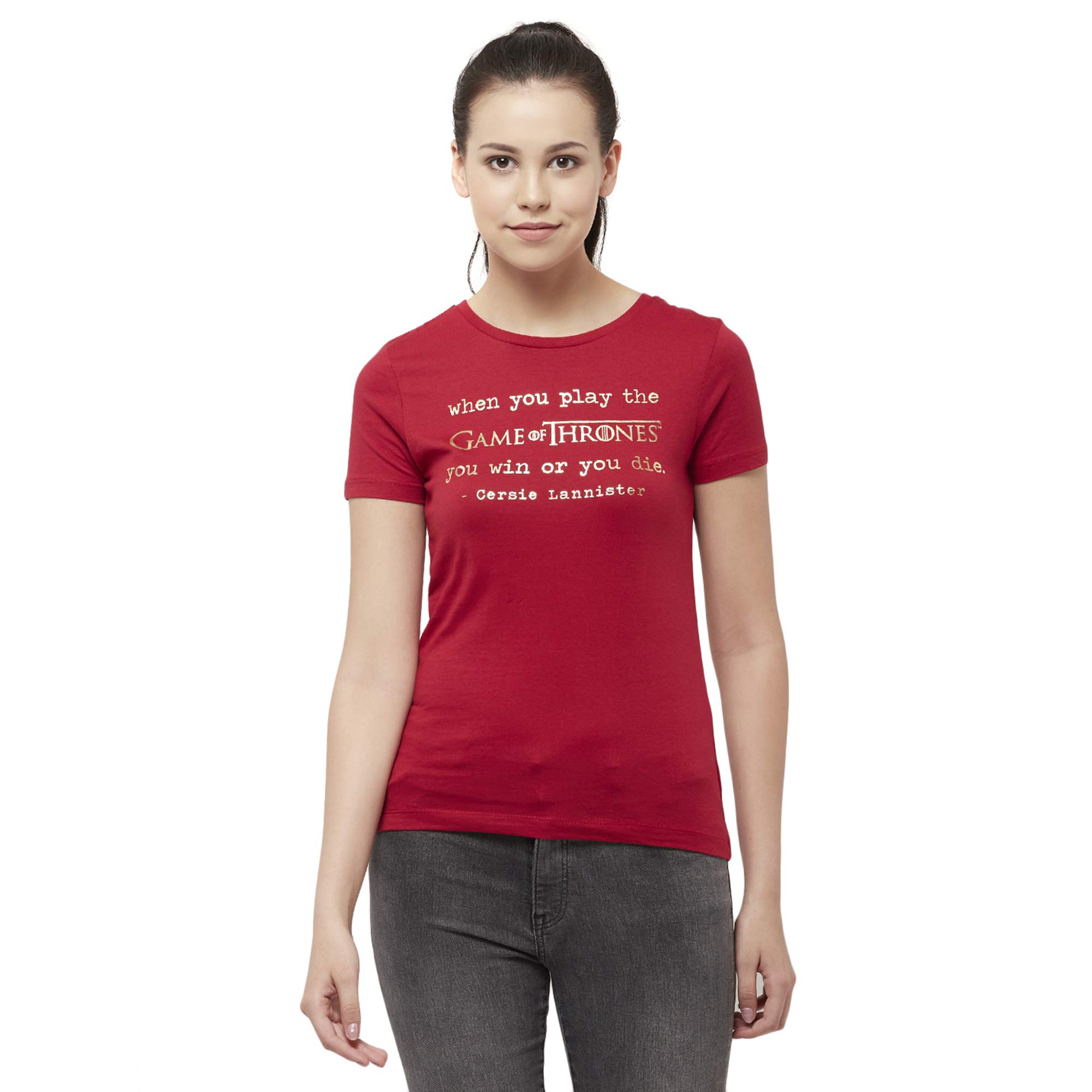 Regular fit Women Tshirt