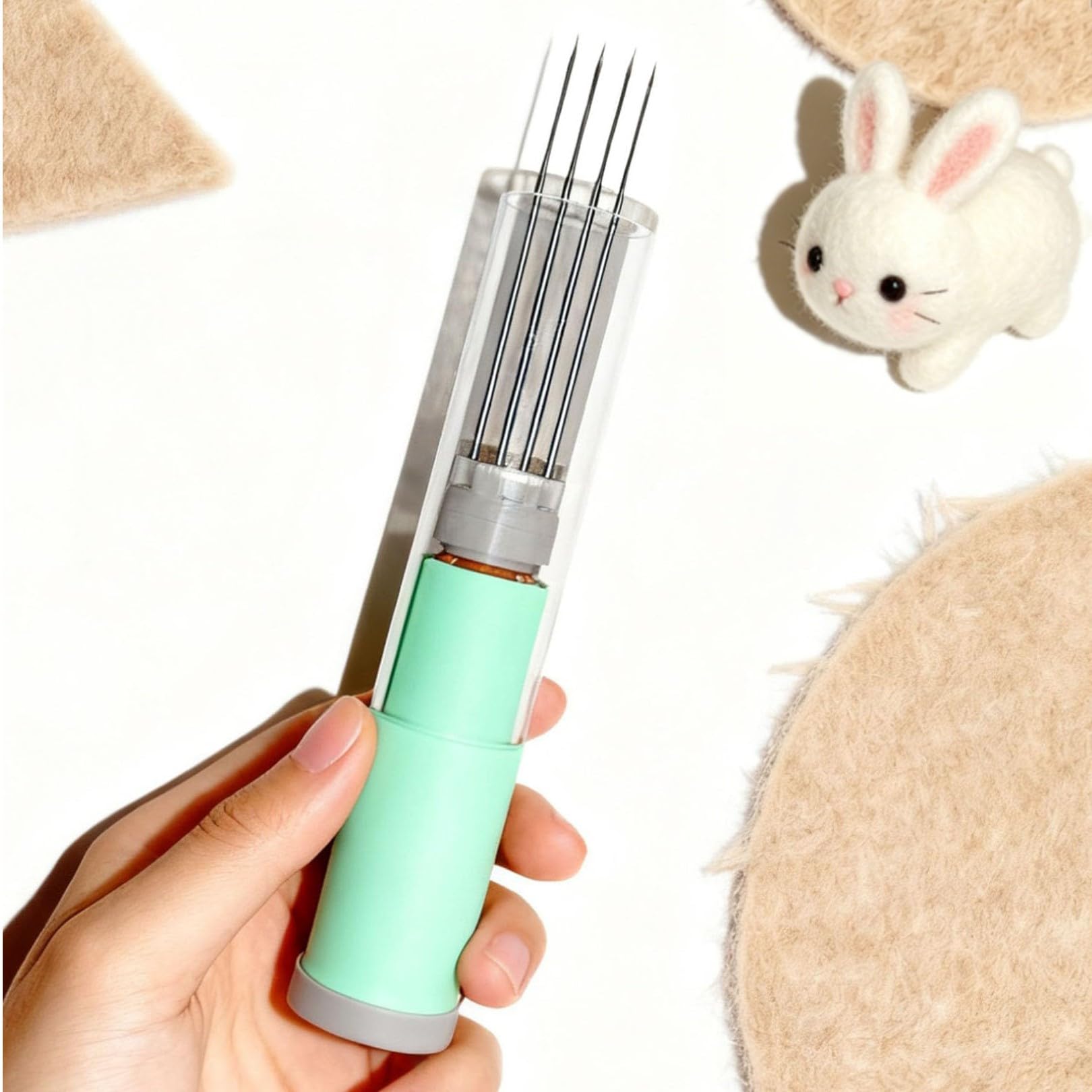 Herramienta Eléctrica Para Fieltro de Lana, Kit de Máquina de Aguja de Fieltro Eléctrica, Cambio de Aguja Fácil, Carrera de 2 Cm, Para Pintura de Lana Diy y Trabajo Artesanal en Fieltro