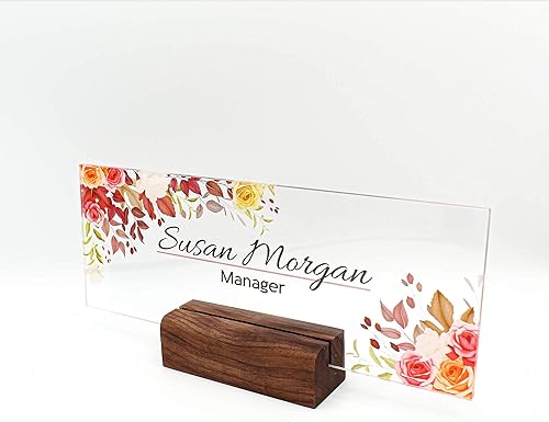 Miniatura 8 de Placa de nombre de escritorio, letrero de nombre personalizado, nombre de escritorio de madera personalizado, nombre de escritorio de nogal