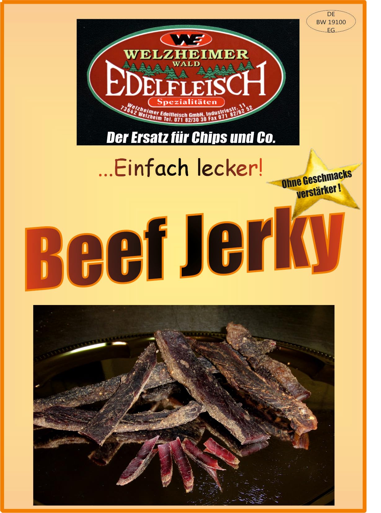 Edelfleisch 1 Kg MAXI Pack Biltong Beef Jerky Eigene Herstellung versch. Sorten am Stück/Stix… (1kg, Teriyaki)