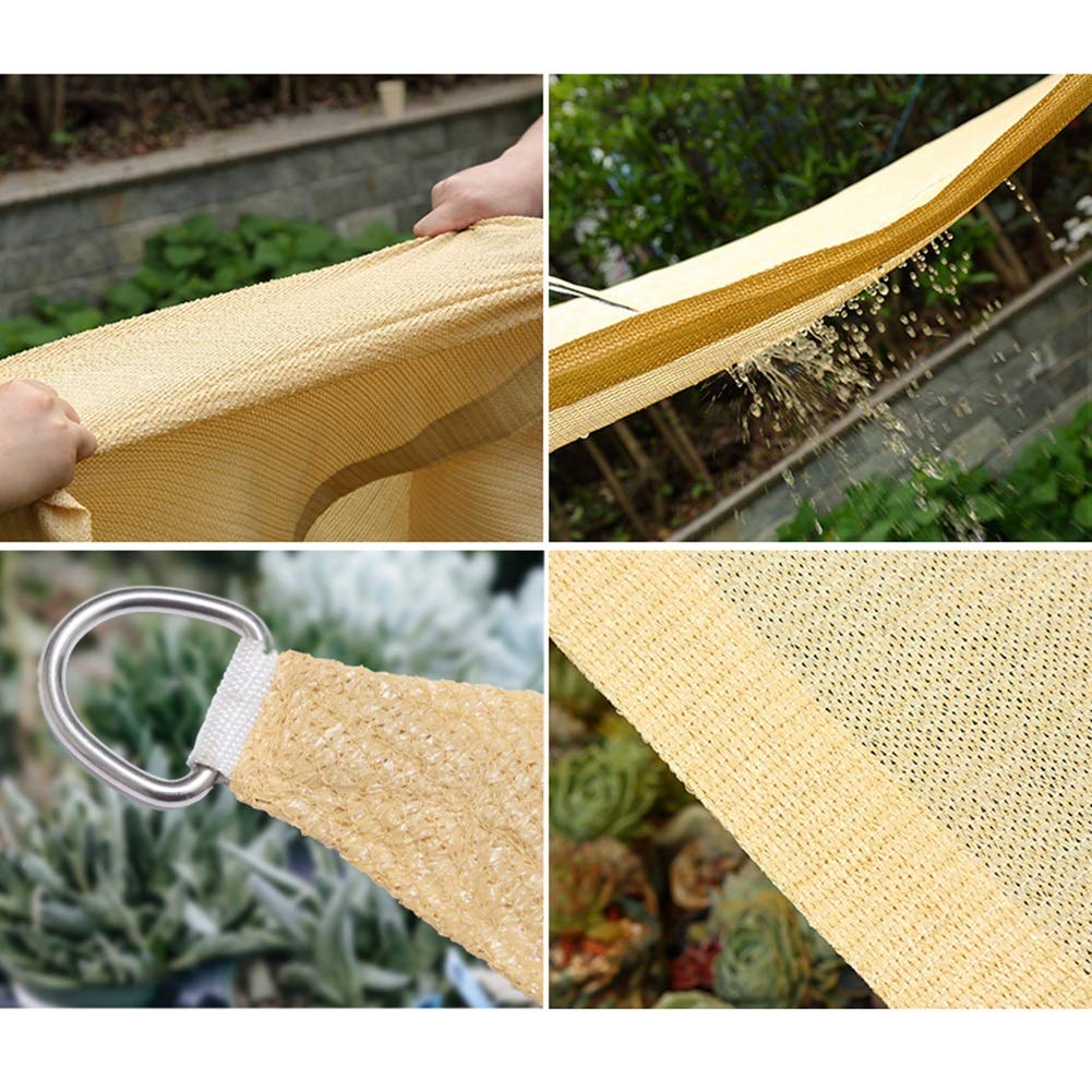 LYGBAOFUL Patio ogrodowe Yard Żagiel przeciwsłoneczny Baldachim 2x4 m Kolor piaskowy Oddychający materiał HDPE Blok UV Markiza przeciwsłoneczna z liną Niestandardowe