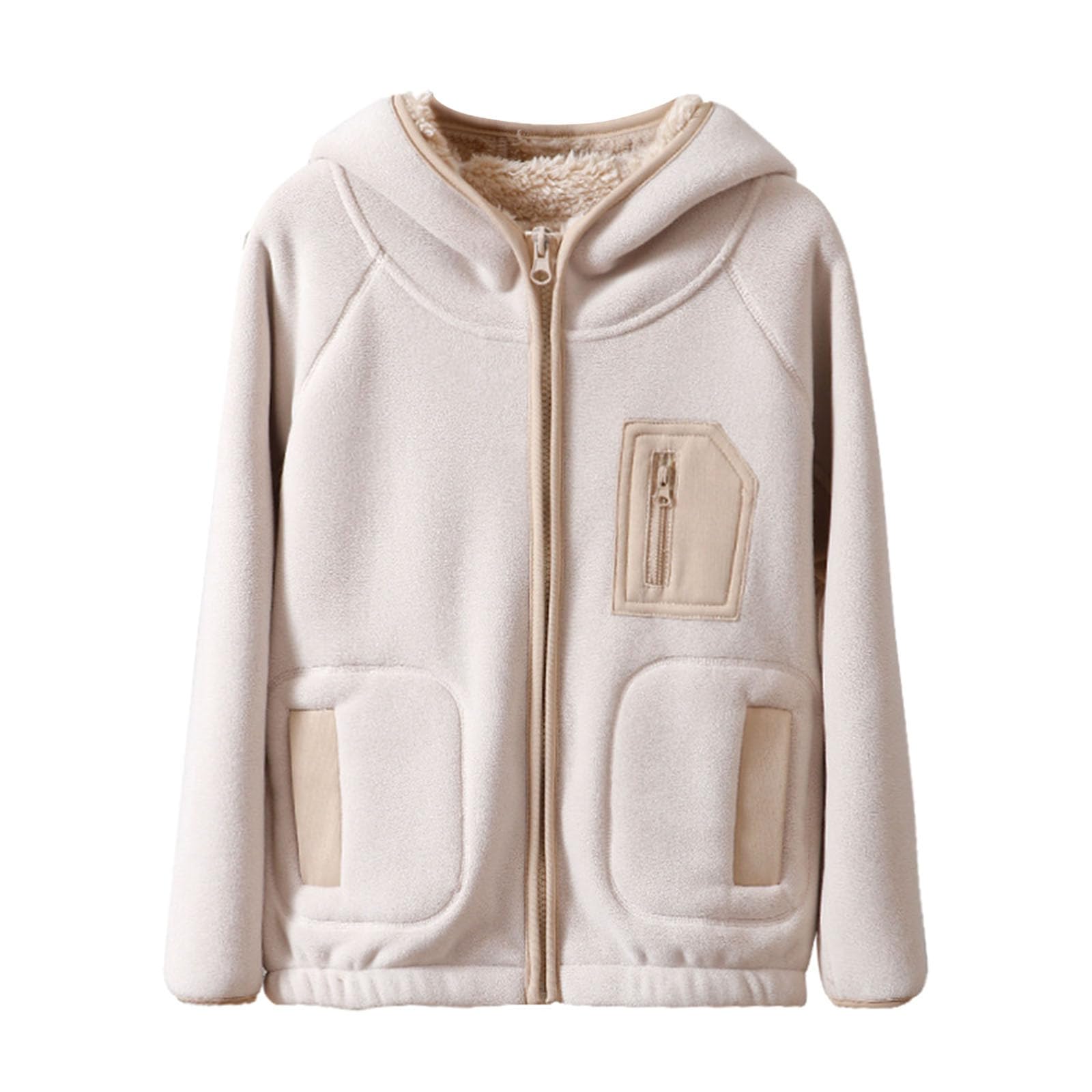 Genérico Chaqueta Niño - Chaqueta Térmica De Invierno para Niño con Forro Polar Y Capucha Abrigo Exterior Cortavientos Ropa Frío