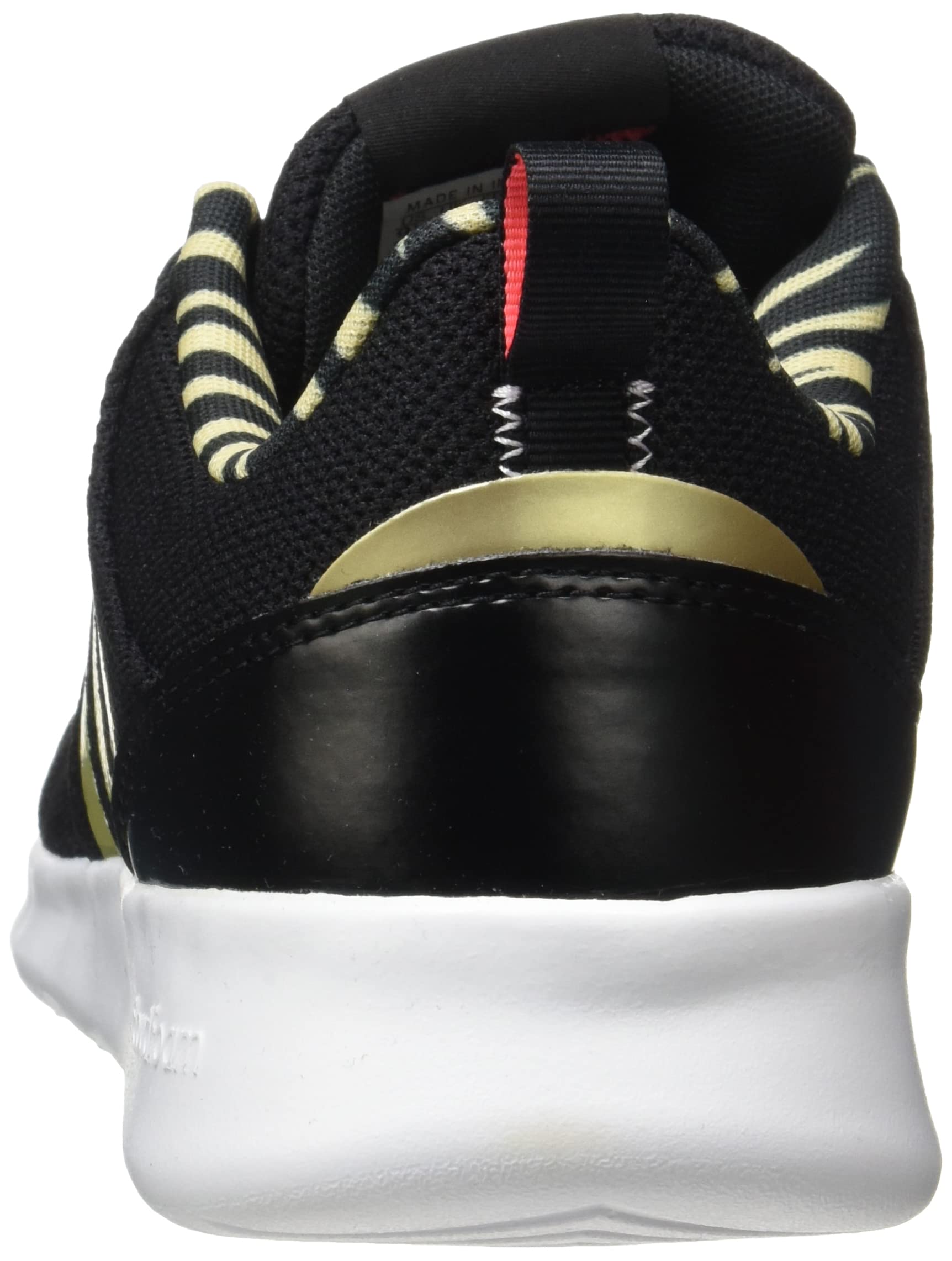 Adidas QT Racer 2.0, Scarpe da Ginnastica Basse Donna, Nucleo Nero/Beige Sabbia Met/Rosso Acido, 38 EU