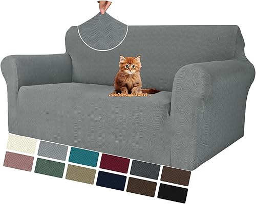 Miniatura 34 de MAXIJIN Fundas para sofá de 3 cojines (71"-91"), funda elástica de 1 pieza para sofá, protector de muebles con parte inferior elástica para niños y