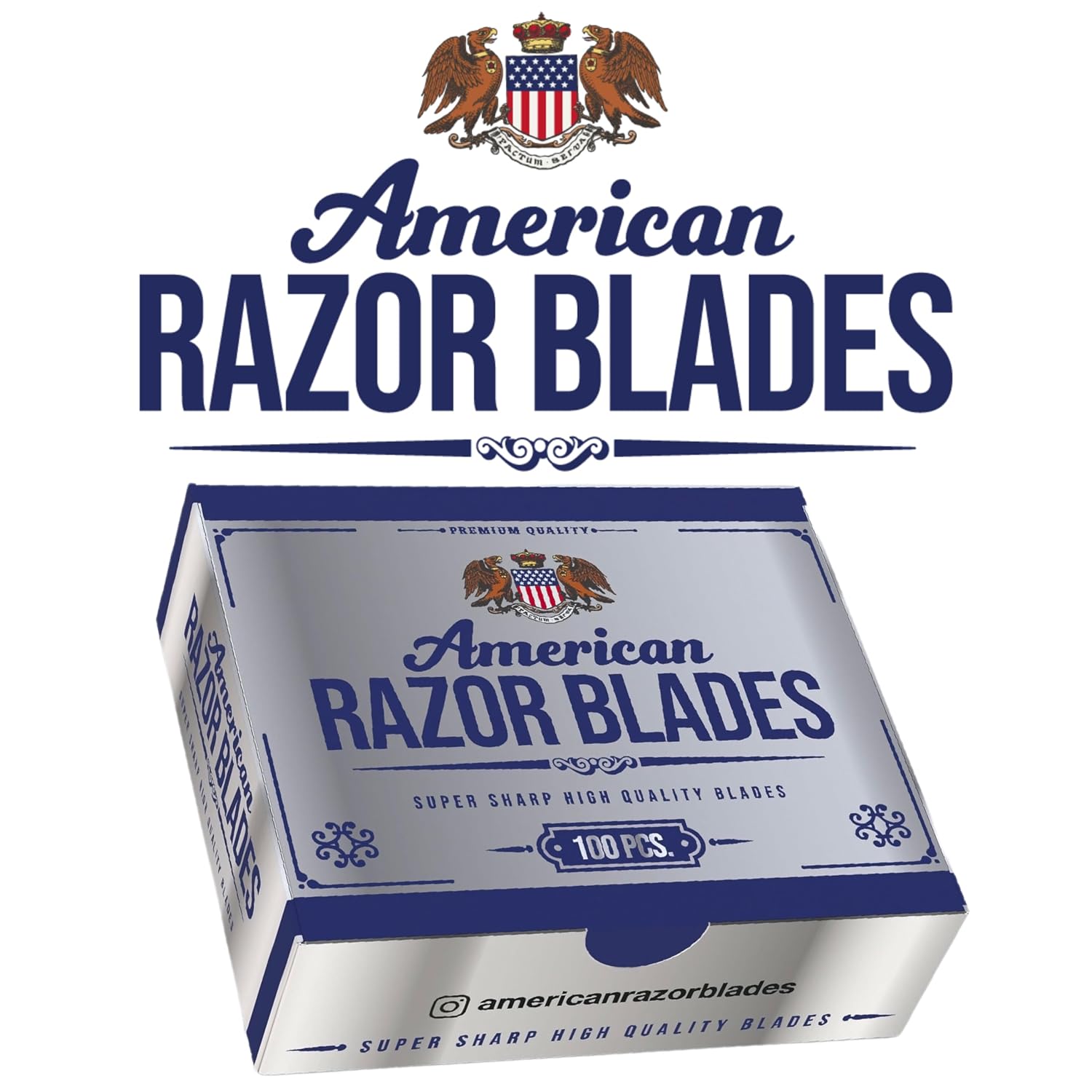 The Shave Factory Straight Edge Razor Kit - with Single Stainless Steel razors (Stell + American Razor)