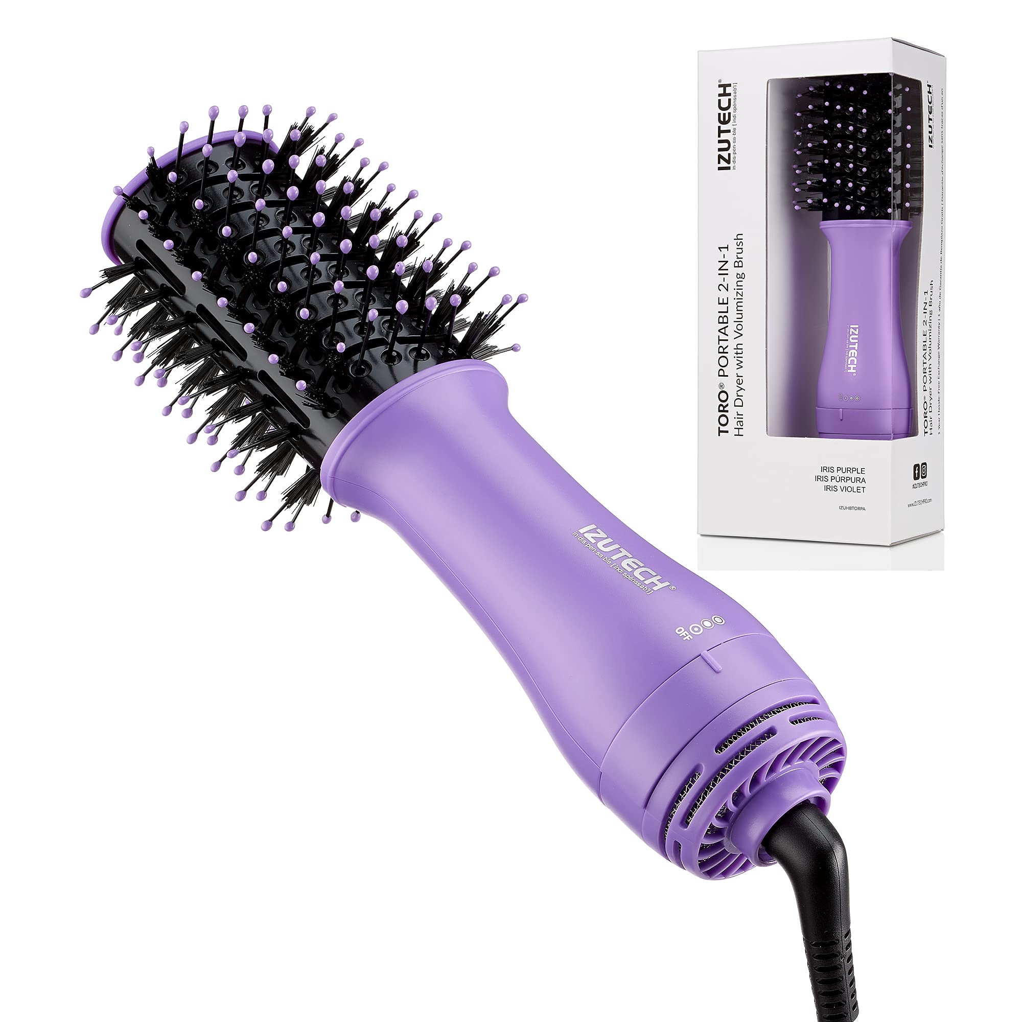 Royale Pro 2-in-1 Blower Brush purple brand new Amazon.com : Adagio California Blowout Brush: 2-in-1 Hot Air  main image 3