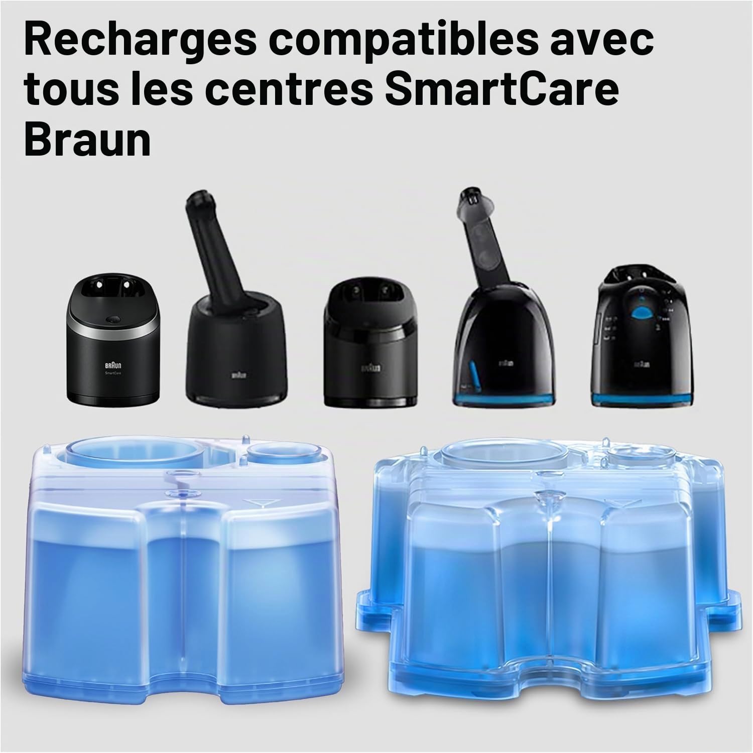 Braun Clean And Renew Recharge De Cartouches Pour Rasoir Électrique, Pack De 5+1, Compatibles Avec Tous Les Braun SmartCare Et Clean&Charge Centers