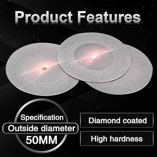 Miniatura 10 de KATUR 10 hojas de sierra circulares de disco de pulido de diamante de 0.984 in, discos de corte, muela de pulido, hoja de sierra, herramientas