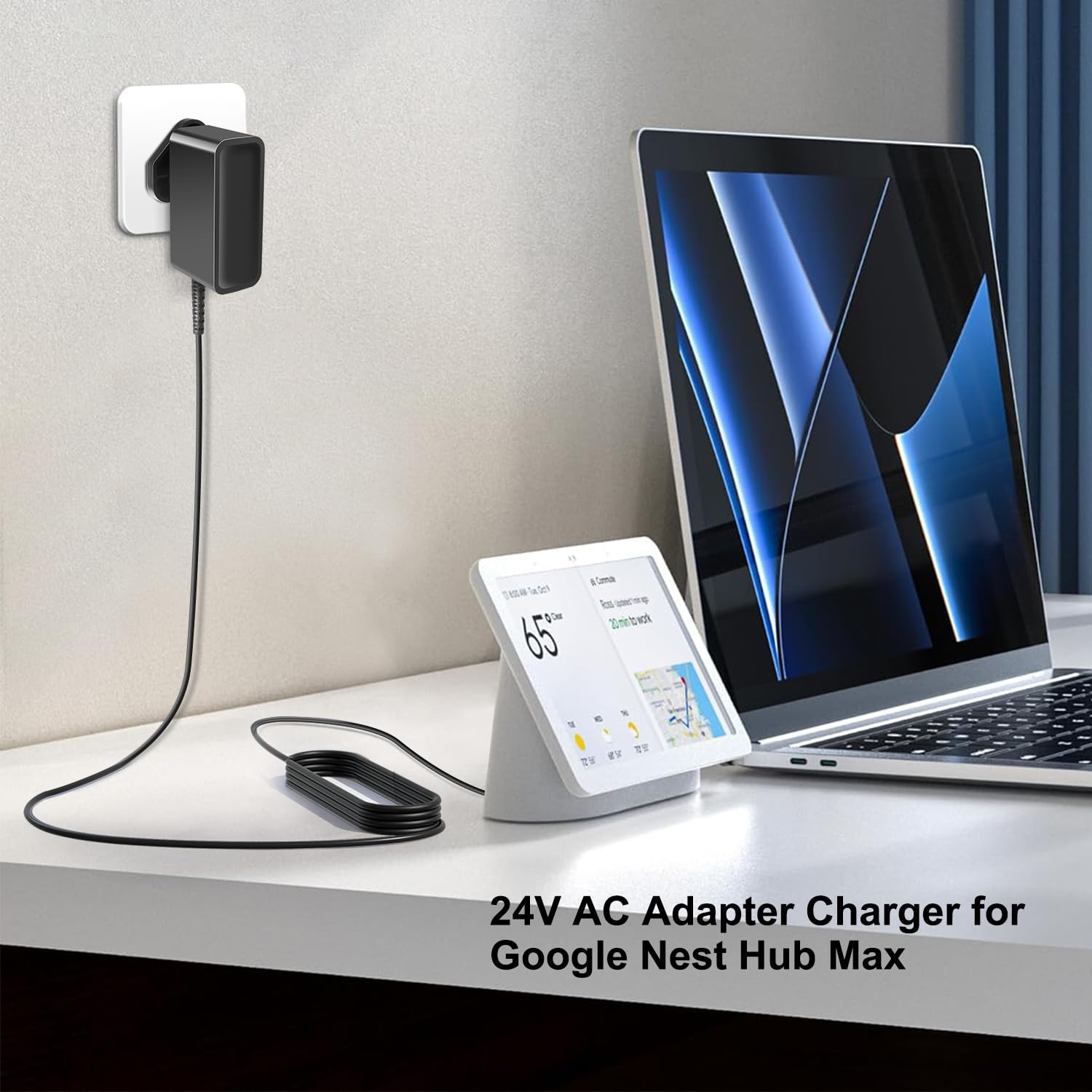 KFD 24V Charger for Google Nest Hub MAX Smart Speaker Google Nest