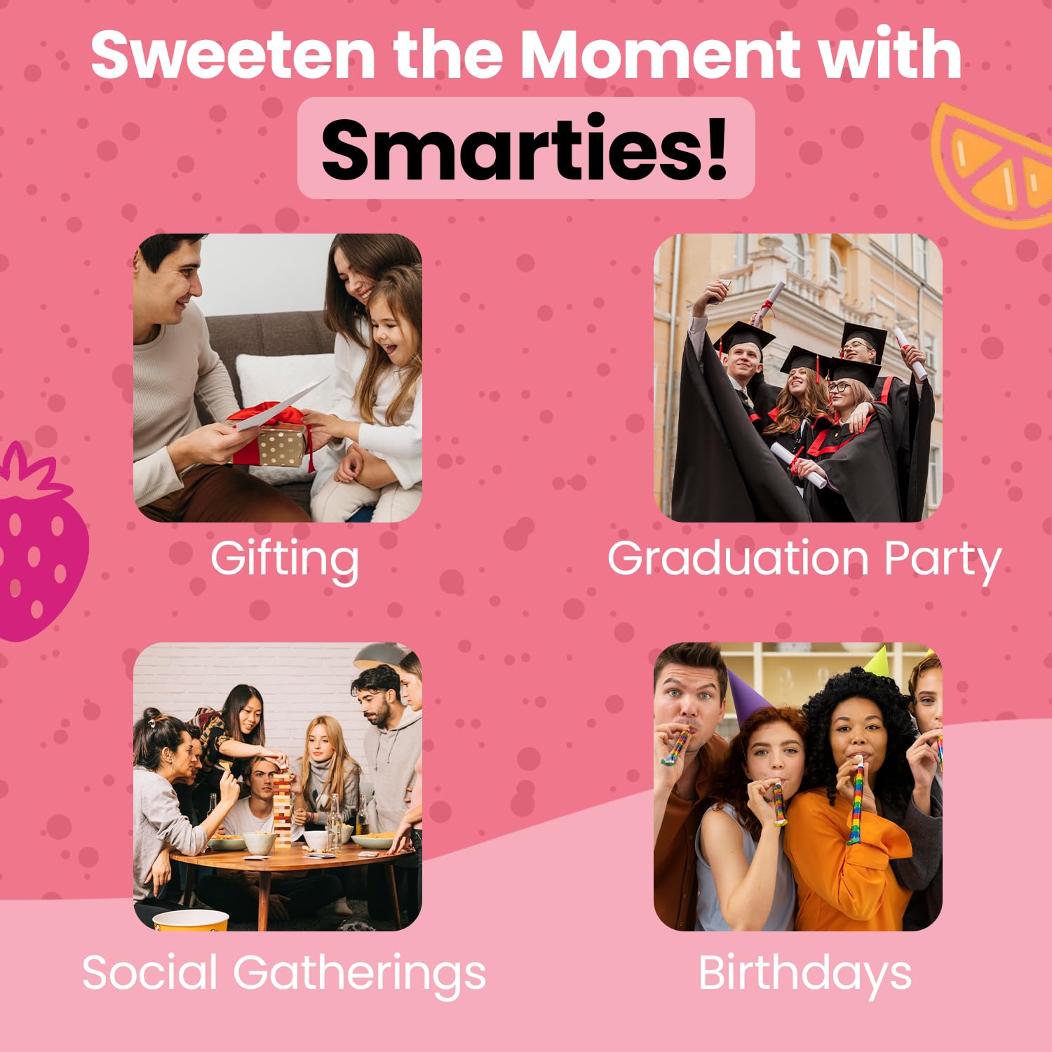 Smarties Candy Mini Rolls - Gluten & Vegan Free - Classic Sweetness From Family Owned Company Since 1949, Peanut & Dairy Free - Individually Wrapped Bulk Halloween Candy- 28oz (Pack of 2)