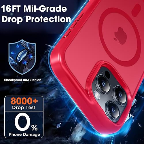 Vista 926 de MOCCA - Funda magnética resistente para iPhone 11 de 6.1 pulgadas, compatible con MagSafe, protector de pantalla de vidrio + protector de lente