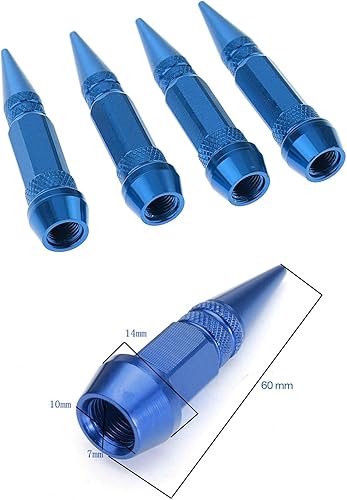 Miniatura 100 de Tapones para válvulas de neumáticos de automóvil, 4 unidades, cubiertas universales para vástagos, juego de tapas de válvula de neumático