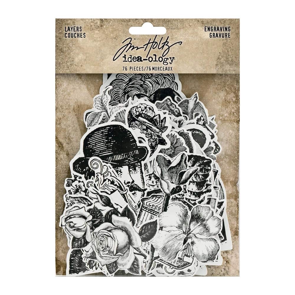 Tim Holtz Advantus Layers Engraving Craft and Hobby, 76 Piece