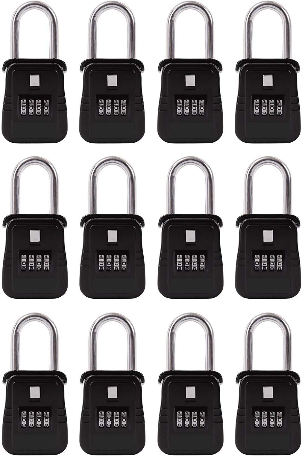 12 Pack of Key Safe Realtor Lock Box with Set-Your-Own Combination Lock