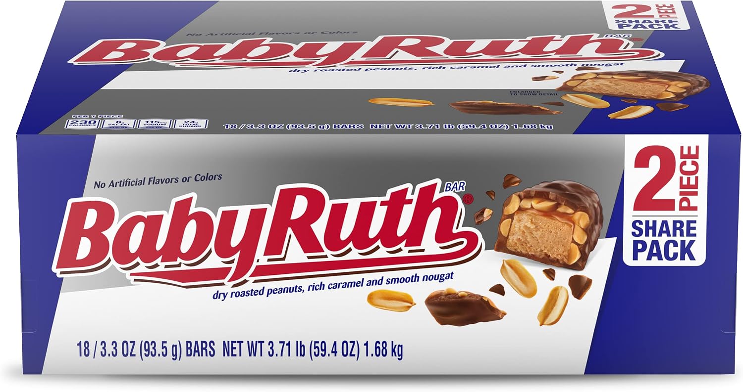Nestle Baby Ruth - Barras de chocolate con leche Paquete de 18 unidades ...